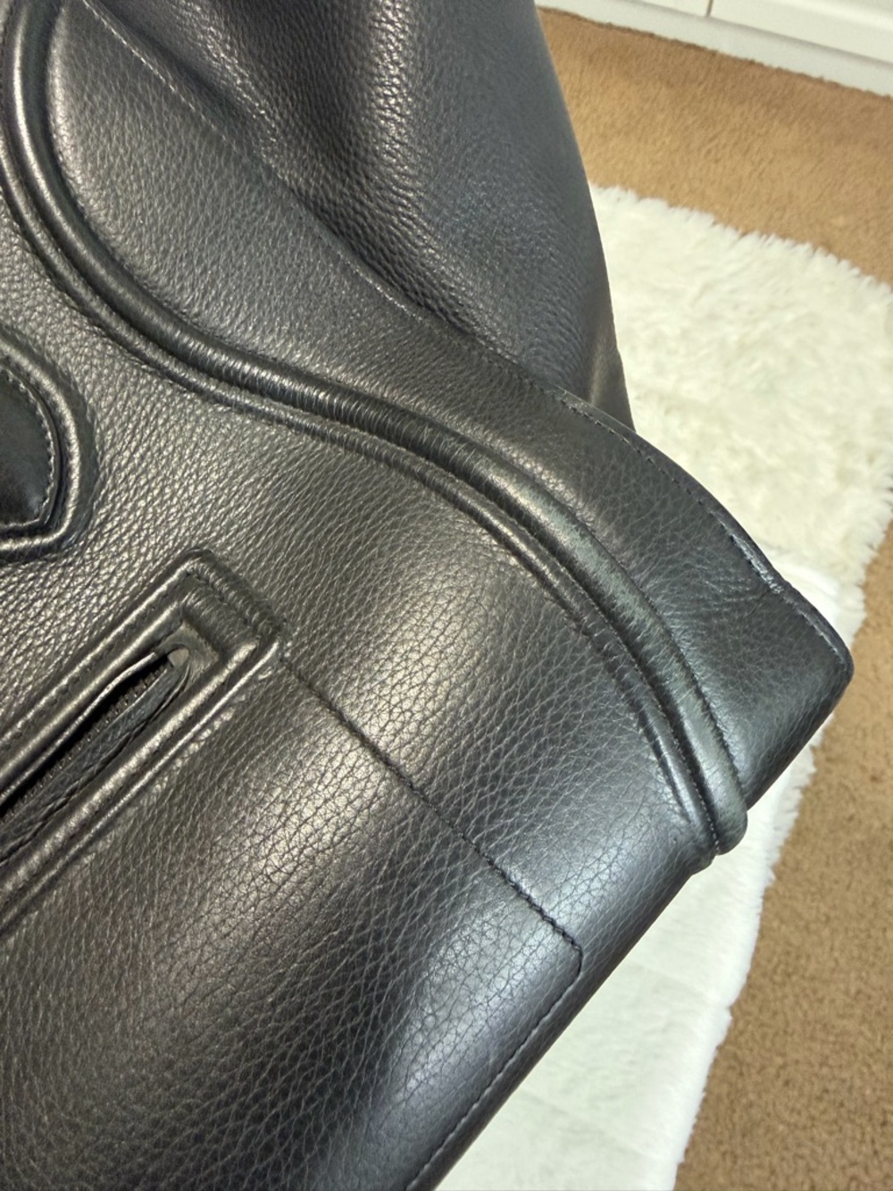 Celine Black Leather Mini Luggage Tote - Picture 14 of 15